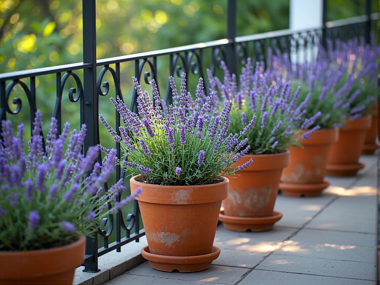 Balkon w stylu prowansalskim z lampami LED: Pastelowy raj na wyciągnięcie ręki - ilustracja 3