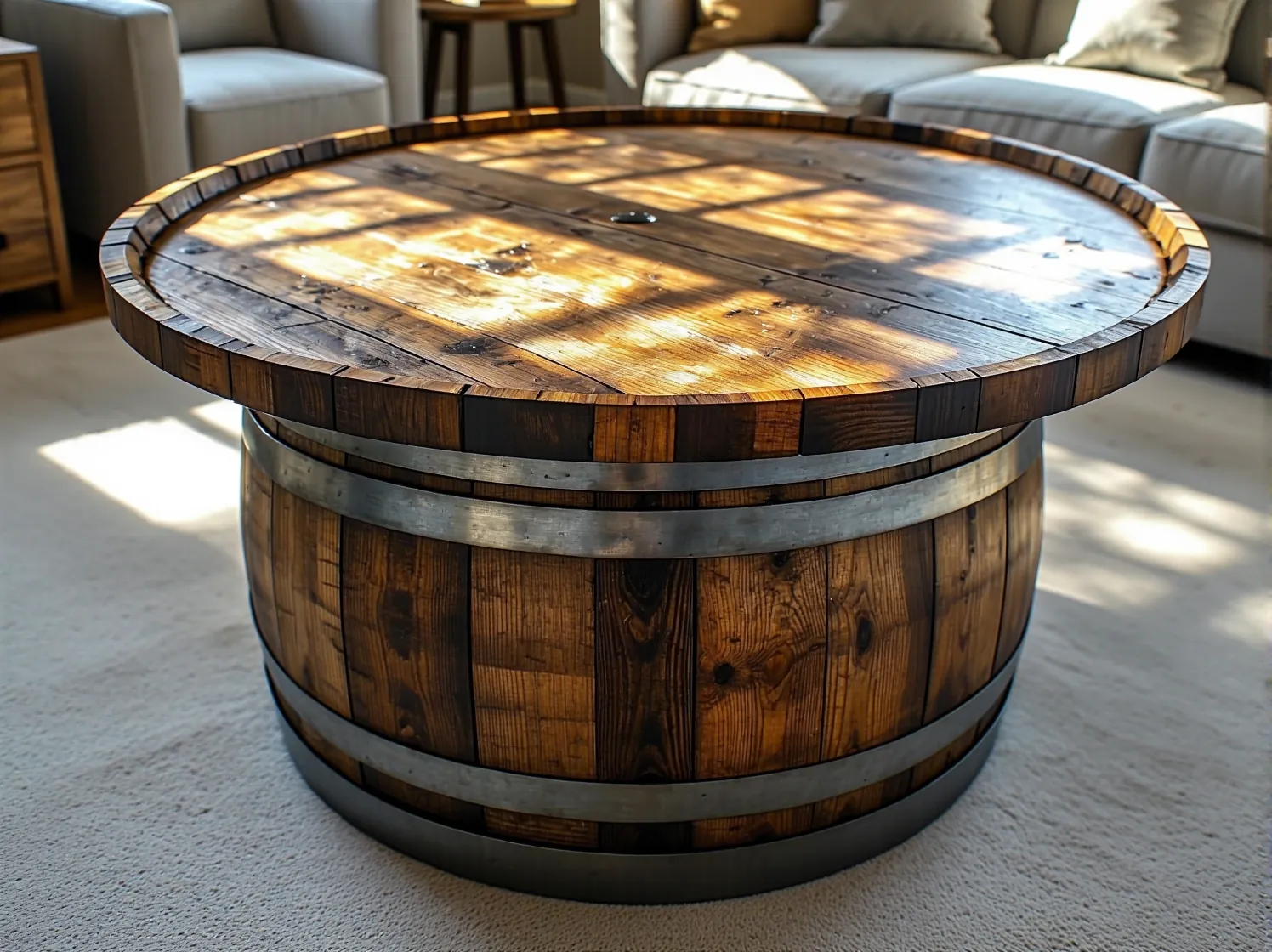 DIY: Jak stworzyć funkcjonalny stolik z beczki na wino? - ilustracja 4