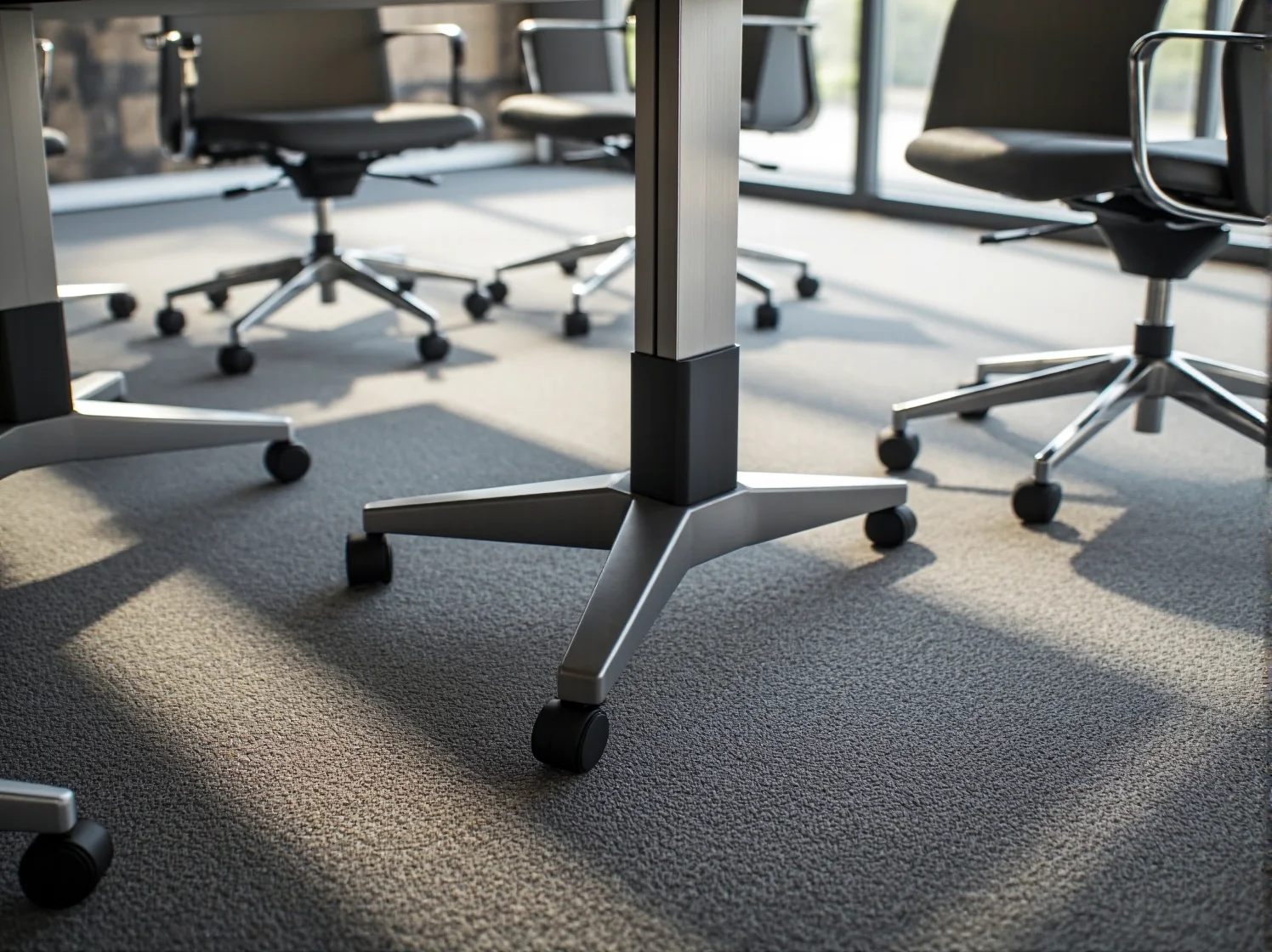 Funkcjonalne i trwałe krzesła biurowe do przestrzeni wspólnych i sal wykładowych.