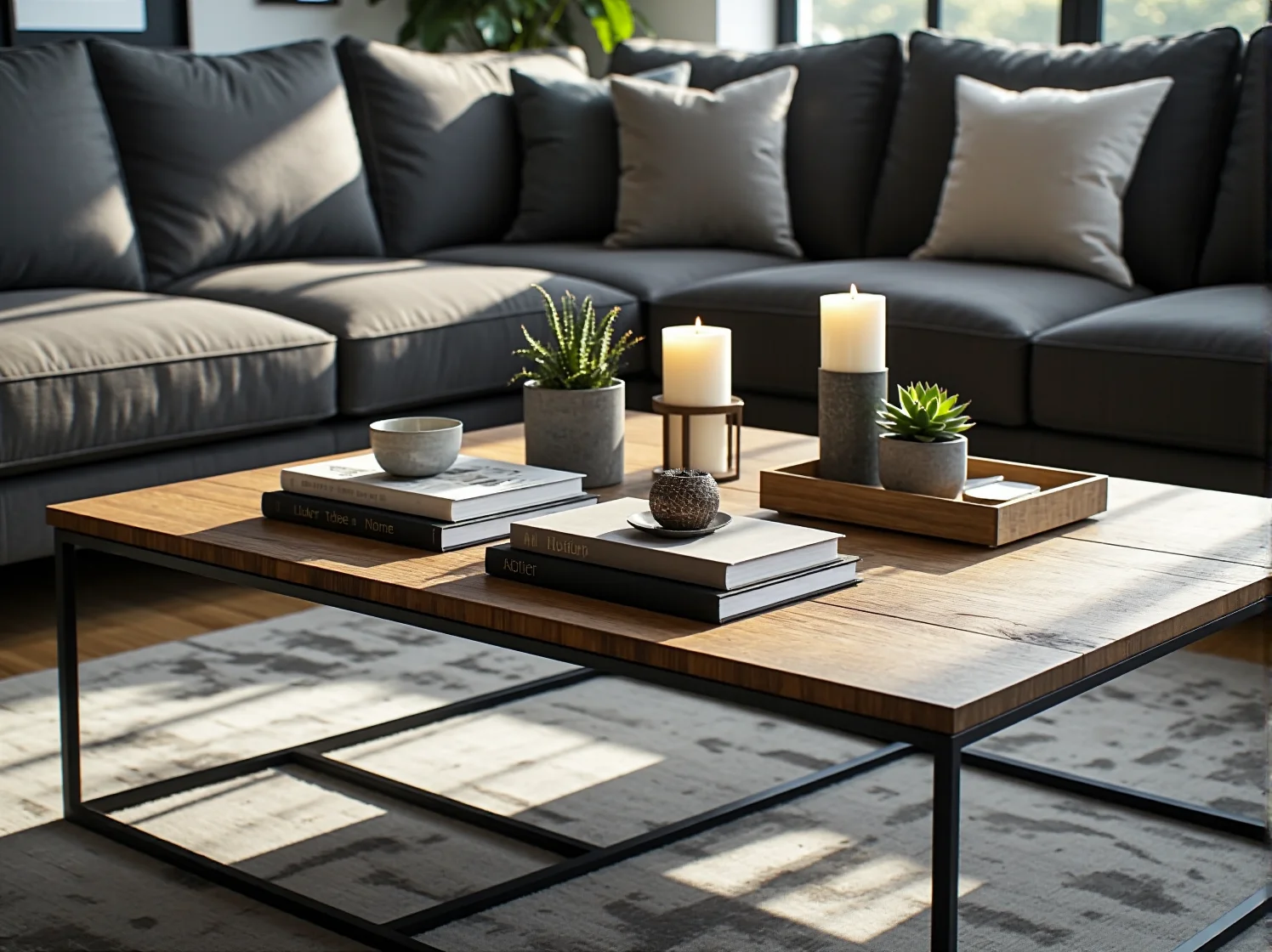 Jak urządzić salon z narożnikiem w ciemnych barwach? - ilustracja 3