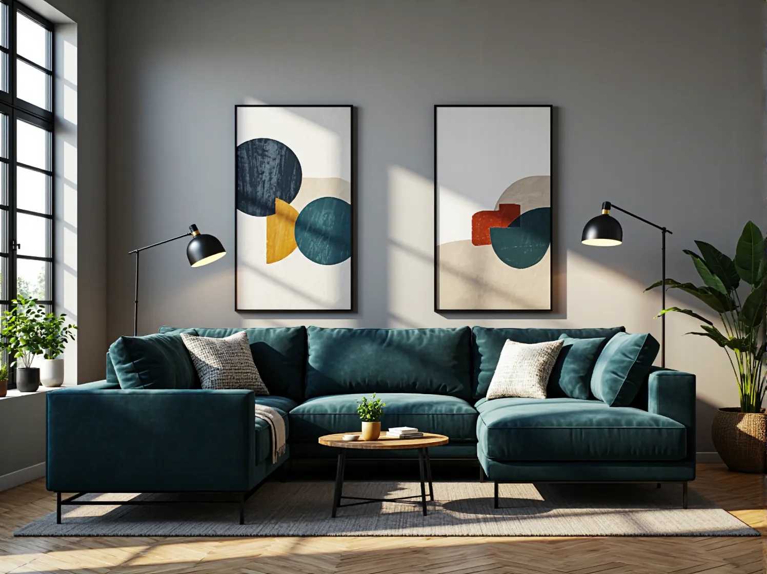 Jak urządzić salon z narożnikiem w ciemnych barwach? - ilustracja 4