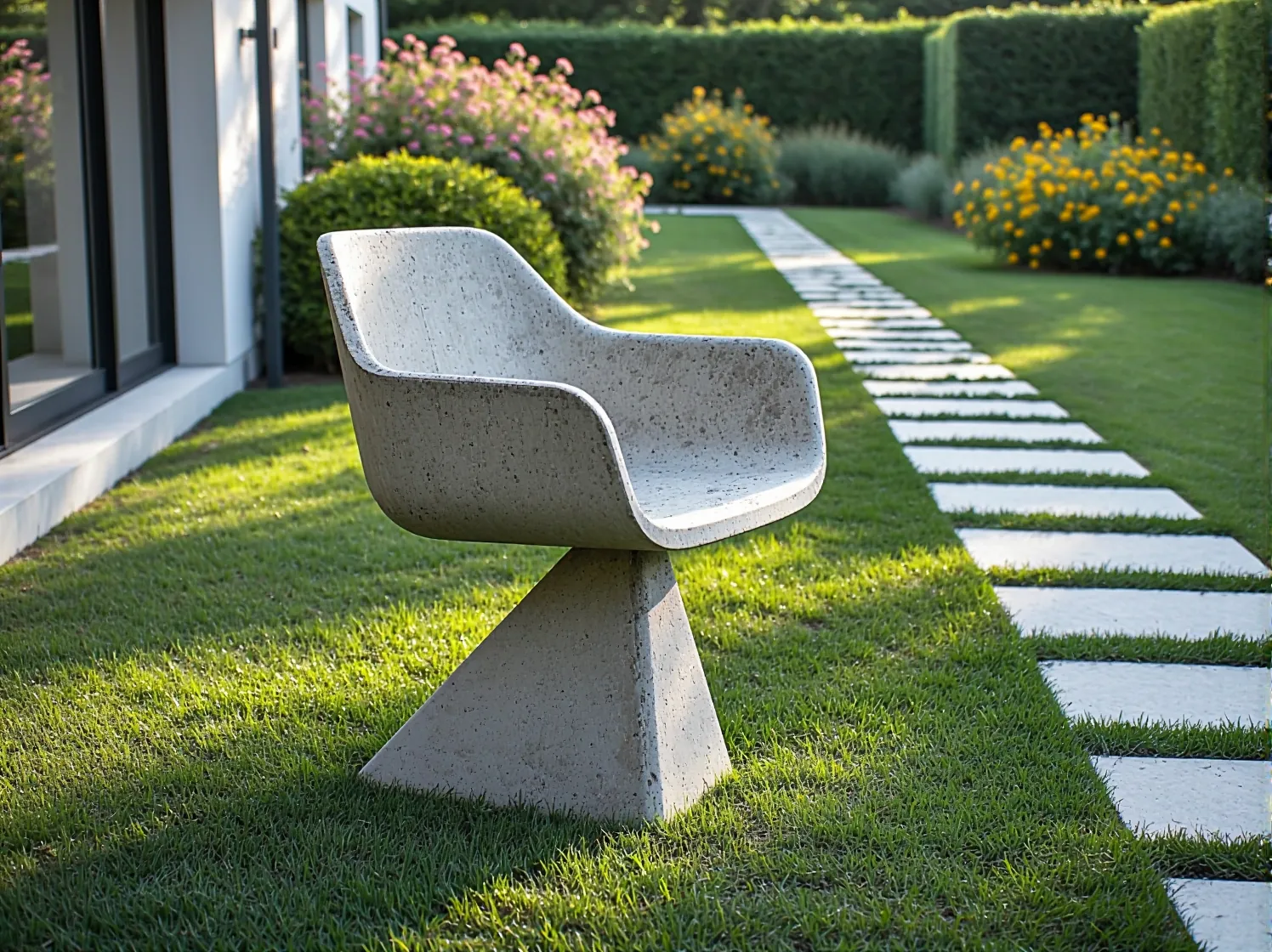 Krzeseła betonowe: minimalistyczny design do Twojego ogrodu.