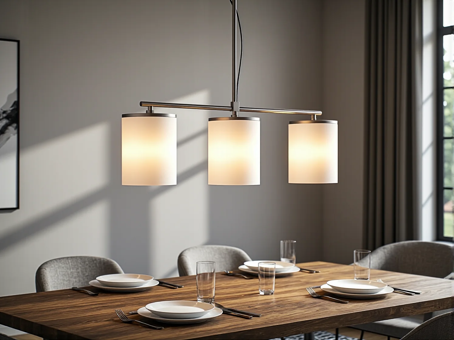 Płaska lampa sufitowa idealna do jadalni z niskim sufitem zapewniająca optymalne światło.